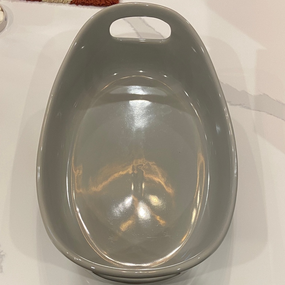 Rachael Ray Gray Stoneware Baking Dish